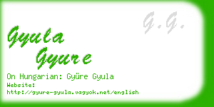 gyula gyure business card