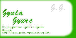 gyula gyure business card
